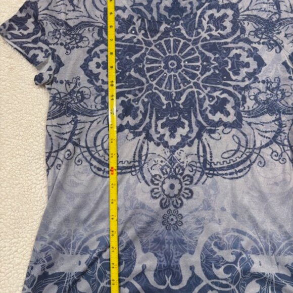 Appropriate Behavior Rhinestone Mandala Floral Shirt - Picture 4 of 6